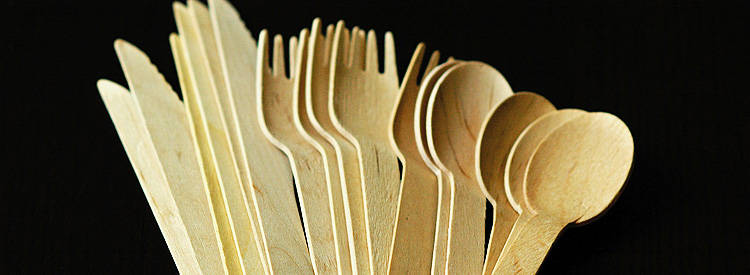 wooden knives, forks, and spoons