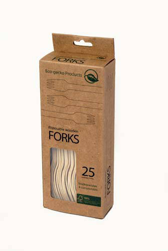 25 pack of wooden forks